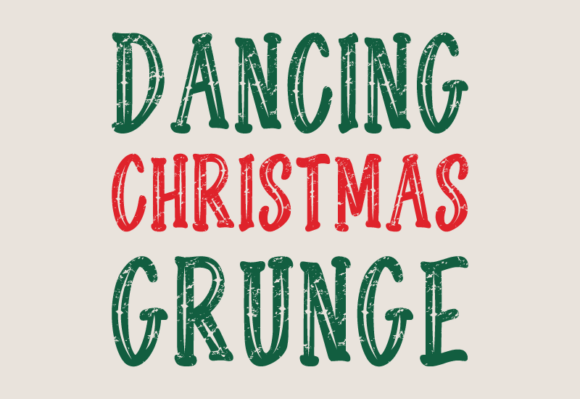 Dancing Christmas Grunge: A Grunge Typeface for Holiday Campaigns