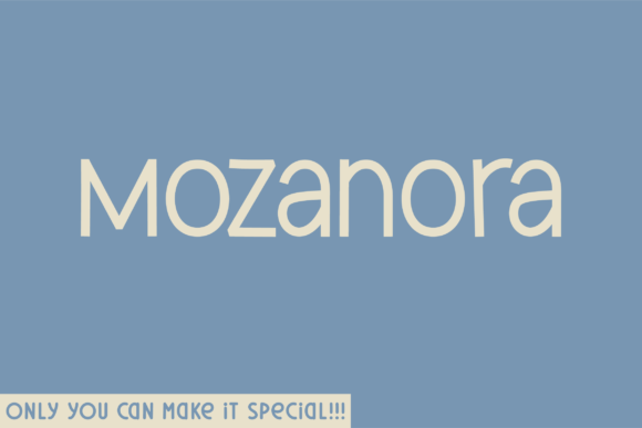 Mozanora: A Handwritten Sans Serif for Modern Web Design