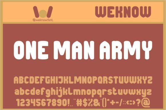 One Man Army: The Bold Display Font That Elevates Small Business Branding