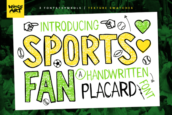 Sports Fan - Handwritten Placard Type: The Ultimate Display Font for High-Impact Campaigns